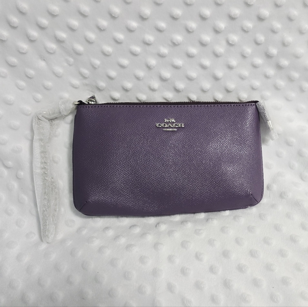 Coach Purple Leather Wristlet